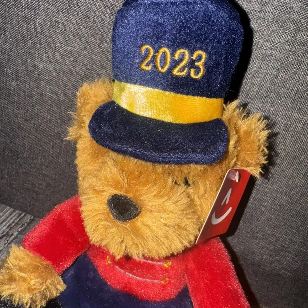 2023 Christmas Teddy Bear Plush Toy Soldier Hat Stuffed‎ Animal With Tags